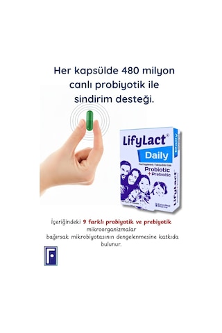 Daily Probiyotik, Prebiyotik, 30 Kapsül , Günlük Probioyotik , 3'lü Avantaj Set