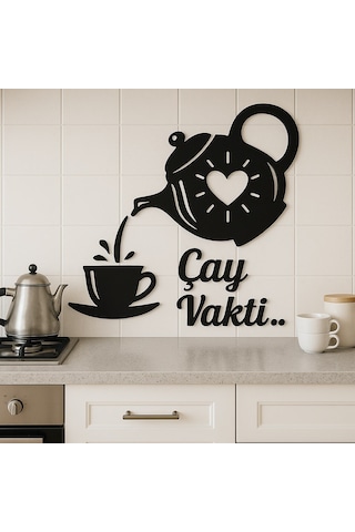 Büro Ev Ofis Hediyesi İçin Ahşap Mutfak Çay Vakti Duvar Dekoru Diğer