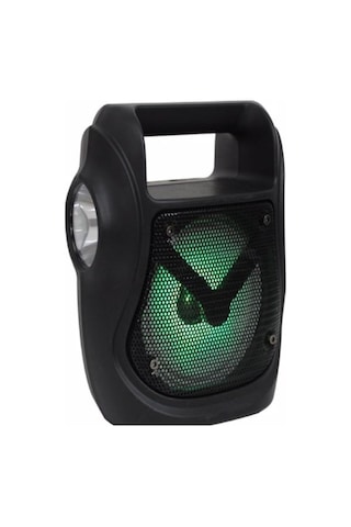 Işıklı 4" Taşınabilir 5w Bluetooth Hoparlör El Fenerli Fm Radyo Usb/tf/aux Destekli Extra Bass