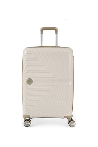 Ççs 5239 Polipropilen Kabin Boy Valiz Beyaz-bej Beyaz - Bej