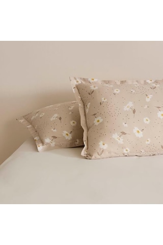 Home Daisy Bej 2&apos Li Yastık Kılıfı Bej 50x70 Açik Mavi