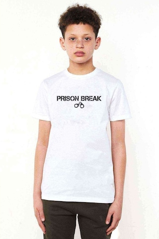 Prison Break Baskılı Unisex Çocuk Beyaz Tshirt