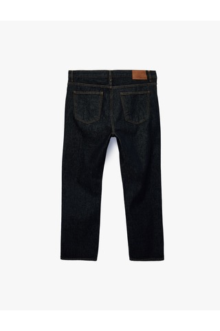 Koton Pamuklu Normal Bel Vintage Straight Fit Jean Pantolon Koyu İndigo 6sam40315nd
