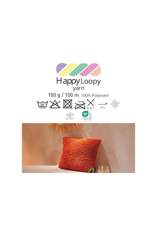 Happy Loopy Yarn - 100g / 100m %100 Polyester Buklet Örgü İpi -