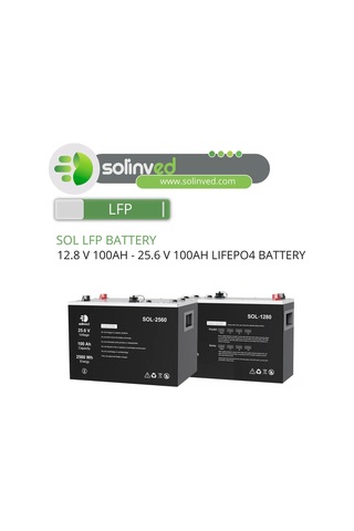 Solinved 12,8v 100ah Lityum Akü - Sol-1280