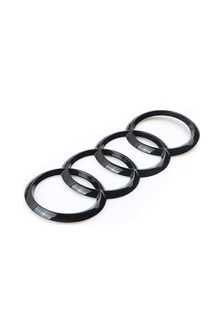 Audi Parlak Siyah Logo Halkası Ön Ve Arka 273mm 192mm A1 A3 A4 A5