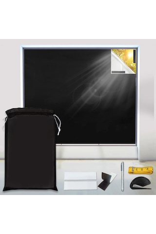 Tenfowee Tamamen Gölgeleme Pencere Perdesi, 100% Opak, Isı Yansıtıcı, Makine Yıkama Uygun, Kesilebilir, Velcro İle Kolay Kurulum, Seyahat Ve Ev İçin