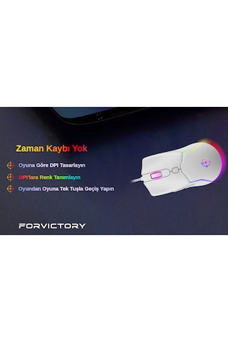 North Air White Kablolu RGB Optik Oyuncu Mouse