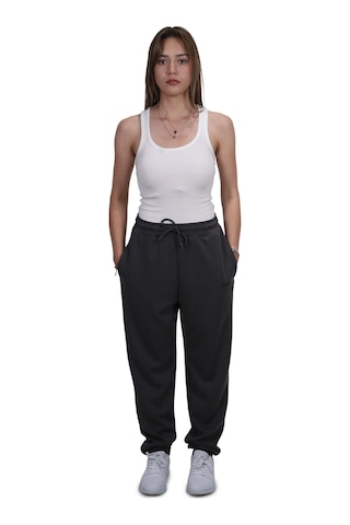 Kadın Modal Kumaş Gri Jogger Pantolon Gri