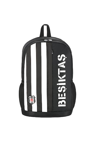 Beşiktaş Lisanslı Tribün Çubuklu Okul Sırt Çantası 25301 Beyaz - Siyah