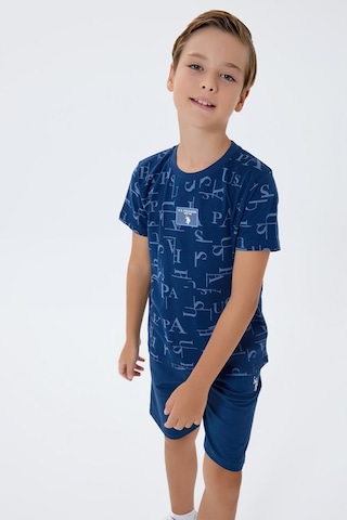 U.S. Polo Assn. Erkek Çocuk 2 Li Bermuda T-şhirt Takım Koyu İndigo-2302 İndigo