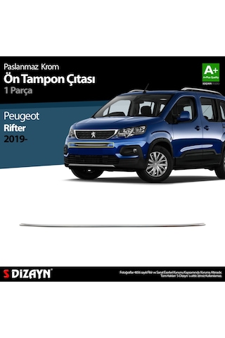 S-Dizayn  Peugeot Rifter Krom Ön Tampon Çıtası 1 Prç. 2019 Üzeri