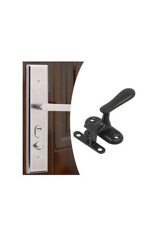 Besthome1 Suntek Ahır Kapısı Kilit Mandalı Paslanmaz Çelik Siyah, Geniş Boyutlu Ahır Kapısı