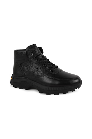Libero L6282 Erkek Hakiki Antik Deri Bağcıklı Agresif Dişli Hafif Eva Taban Sneaker Bot Siyah