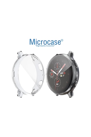 Samsung Uyumlu Watch Active 2 44 Mm Önü Kapalı Silikon Kılıf - Şeffaf