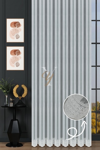 Np7210-1 Etek Tül Perde V-fikse Ekru