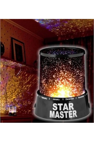 Hediye Bahçesi Duvara Işık Yıldız Yansıtan Star Master Gece Lambası