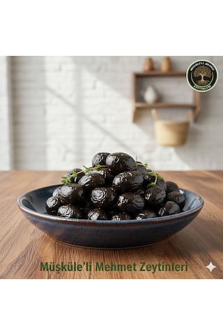 Müşküleli Mehmet Kurutulmuş Yağlı Siyah Zeytin 500 G