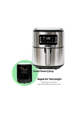 Wiami Airfryer 6.5L Akıllı Yağsız Fritöz