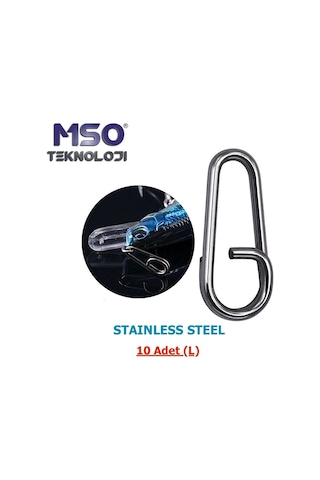 MSO Olta Balıkçılık Paslanmaz Çelik Oval Split Ring Klips