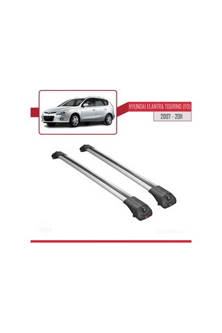 Hyundai Elantra Touring Fd 2007-2011 Arası İle Uyumlu Ace-1 Ara Atkı Tavan Barı Gri