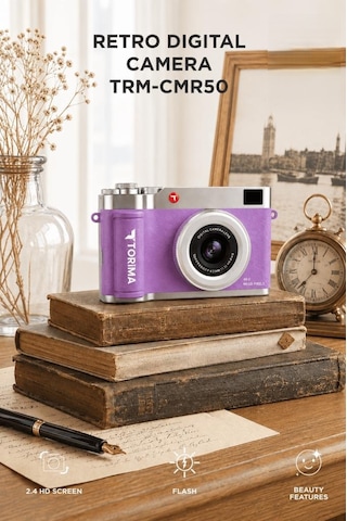 Torima CMR50 Mini Dijital Retro Kamera 48 MP Selfie Video Vlog Kamerası