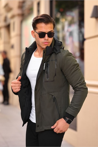 Outdoor Su,soğuk,rüzgar Geçirmez Içi Kürklü Elyaf Dolgulu Softshell Erkek Dağcı,kampcı,kayakcı Montu Haki