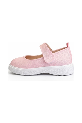 Simli Toz Pembe Ortopedik Kız Babet