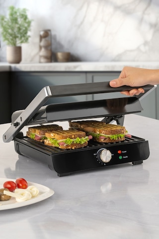 Homend Grilliant 1356h Inox Gövdeli Döküm Plakalı Tost Ve Izgara Makinesi
