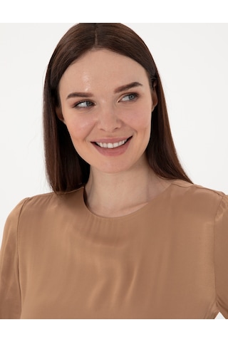 Pierre Cardin Kadın Kahverengi Kısa Kollu Bluz 50301143-vr029 Kahverengi
