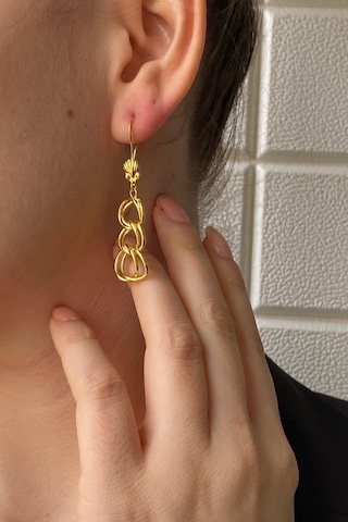 Zümrüt Sarraf 14 Ayar Altın Kadın Samanyolu Küpe