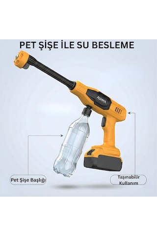 Npo Auhma Acr07t Reel 203psı Çift Akülü Yeni Nesil Motor 12 Parça Profesyonel Oto Yıkama Tabancası