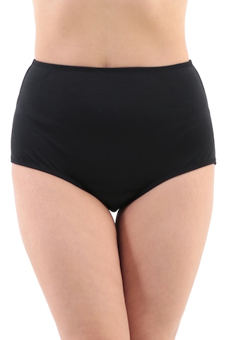 Kadın Büyük Beden Yüksek Bel Toparlayıcı Bikini Altı Siyah