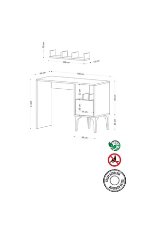 Decormet Rish Çalışma Masası Dec0078 Çok Renkli