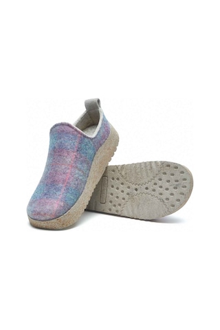Comfortfusse Olwen-w - Kadın Ortopedik Yün Keçe Ev Ayakkabısı Mor Yün