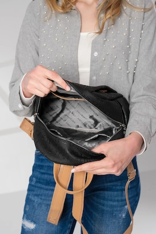 Just Polo Kadın Siyah Camel Büyük Boy Sırt Çantası