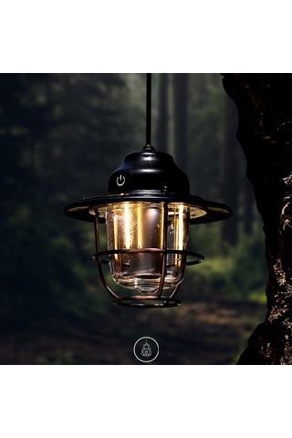 Yuntech01 Led Kamp Işığı, Usb Şarjlı, 7 Işık Modu, Su Geçirmez, Retro Tasarım, Dahili Li-poly Batarya Yeşil Çok Renkli