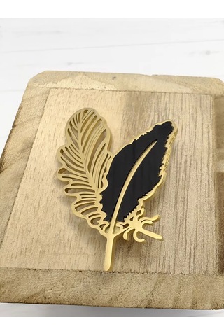 Re Chic Sh Broş "şairin Tüyü" 228788289 Altın Rengi