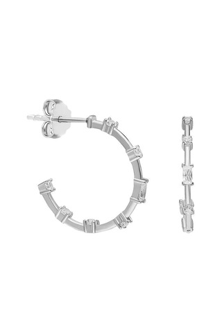 Luna Zirkon Küpe 717051 Silver Gümüş