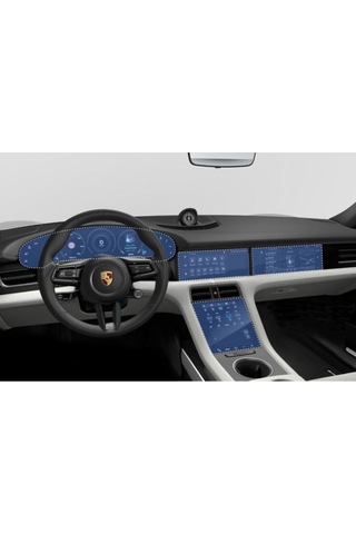 Porsche Taycan 4s Navigasyon Gösterge Ve Bilgi Ekranı Uyumlu Ekran Koruyucu