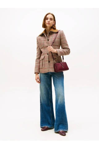 Tommy Hilfiger Smooth Leather Maryj, H04 Bordo Kadın Babet