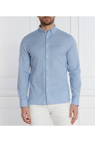 Tommy Hilfiger Erkek Regular Fit Pamuklu Gömlek Mavi
