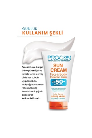 Procsin Koyu Leke Karşıtı Yüksek Uv Korumalı Güneş Kremi SPF 50+ 50 ML