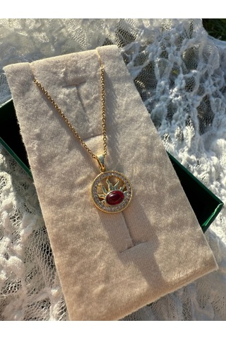 Sun Flame Ruby Pendant Çok Renkli