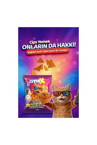 Çıtır X Kedi Cipsi Somon Etli Kedi Ödülü 40gr