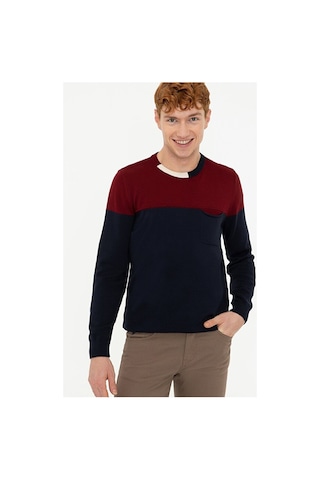 U.S. Polo Assn. Kanbera Bisiklet Yaka Slim Fit Desenli Erkek Kazak Çok Renkli