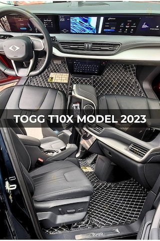 Miren Togg T10x 2023 Uyumlu 5d Havuzlu Suni Deri Oto Paspas