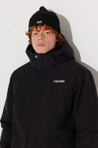 Lee Regular Fit Normal Kesim Kapüşonlu Siyah Parka Ceket L232220001 Siyah