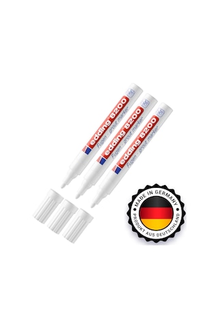 Edding 8200 Fayans Kalemi Derz Kalemi Beyaz 3 Adet