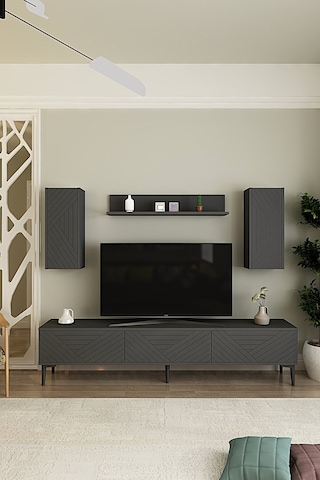 Tvr1802a - Ferrotvr180 Tv Ünitesi Takımı Antrasit 180cm Antrasit